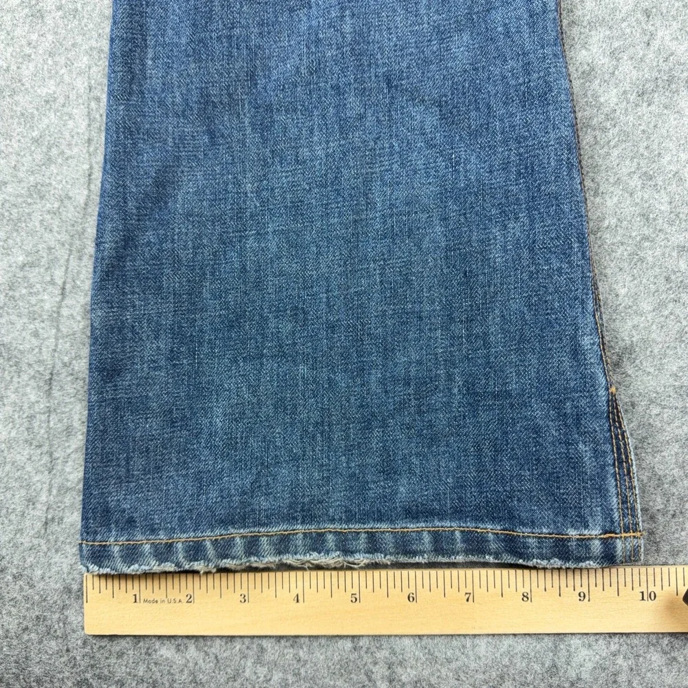 VTG Abercrombie Fitch Jeans Womens 10‎ Blue Bootcut Wide Leg Faded Denim 90s